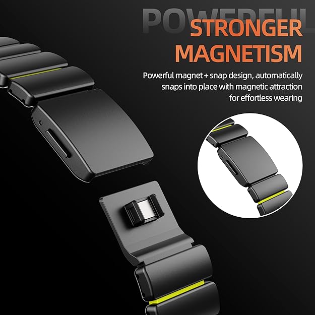 Luxury Titanium Dual Layer Silicone Magnetic Link Bands By Iserieshub Compatible For Apple Watch