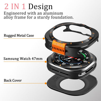 Luxury Aluminum Metal Case for Samsung Galaxy Watch Ultra 47mm & Ultra 2