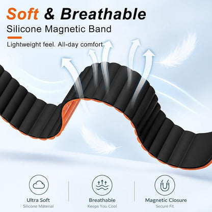 Wave Magnetic Silicone Sport Band for WHOOP 5.0 Mg Life