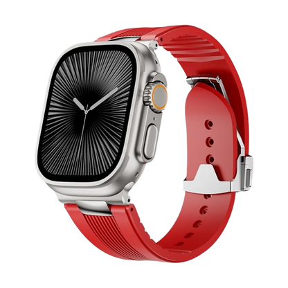 Luxury Velocity Ribbed Silicone Band By iSerieshub Compatible For Apple Watch