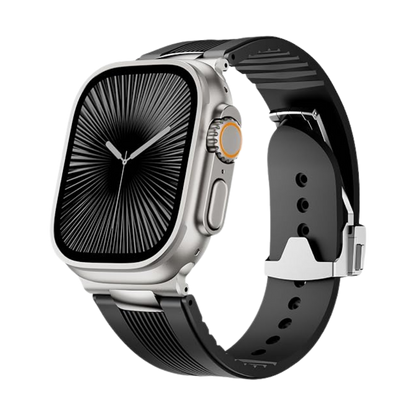 Luxury Velocity Ribbed Silicone Band By iSerieshub Compatible For Apple Watch