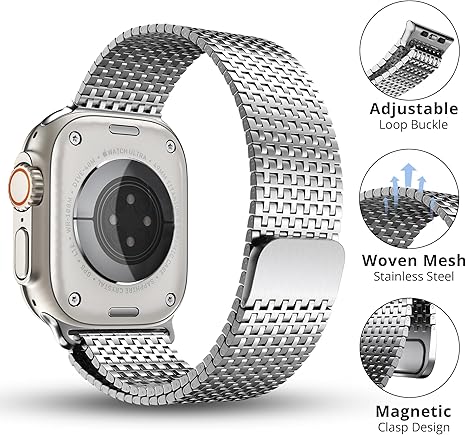 Luxury Magnetic Milanese Loop By iSerieshub Compatible For Apple Watch