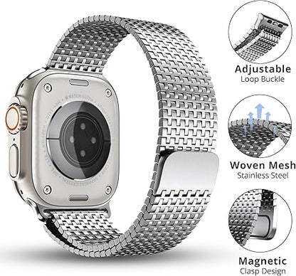 Luxury Magnetic Milanese Loop By iSerieshub Compatible For Apple Watch