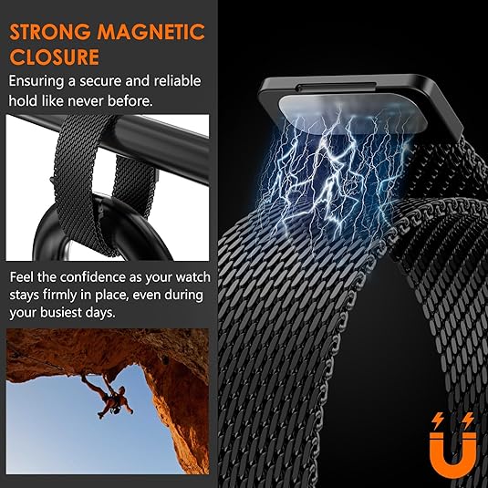Luxury Strato Milanese Loop By iSerieshub Compatible For Apple Watch