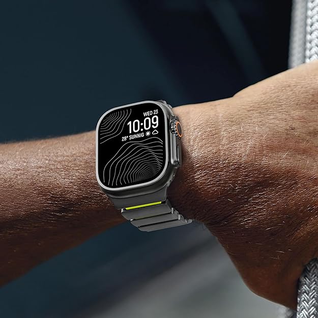 Luxury Titanium Dual Layer Silicone Magnetic Link Bands By Iserieshub Compatible For Apple Watch