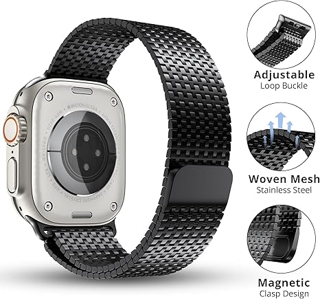Luxury Magnetic Milanese Loop By iSerieshub Compatible For Apple Watch
