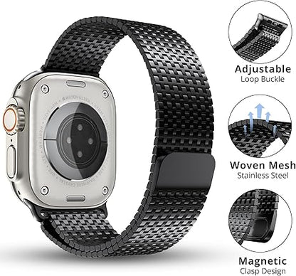Luxury Magnetic Milanese Loop By iSerieshub Compatible For Apple Watch