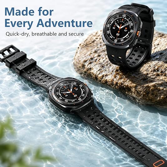 Dual-Row Airflow Silicone Sport Band for Galaxy Watch Ultra