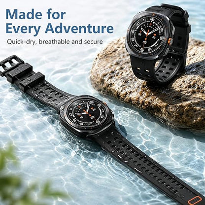 Dual-Row Airflow Silicone Sport Band for Galaxy Watch Ultra