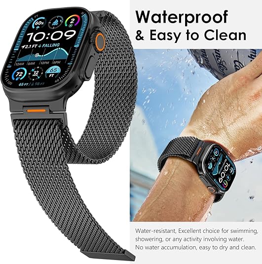 Luxury Strato Milanese Loop By iSerieshub Compatible For Apple Watch