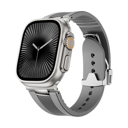 Luxury Velocity Ribbed Silicone Band By iSerieshub Compatible For Apple Watch