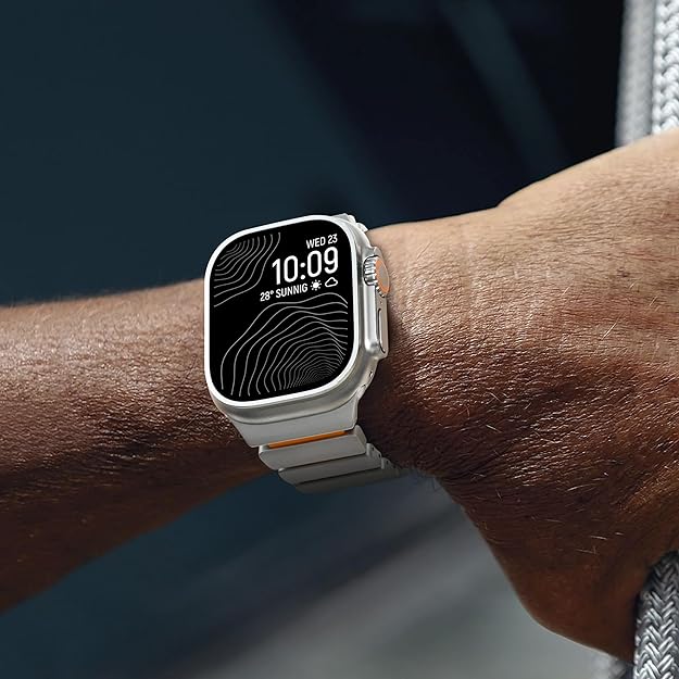 Luxury Titanium Dual Layer Silicone Magnetic Link Bands By Iserieshub Compatible For Apple Watch