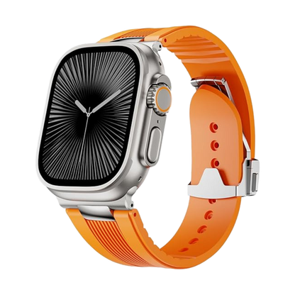 Luxury Velocity Ribbed Silicone Band By iSerieshub Compatible For Apple Watch