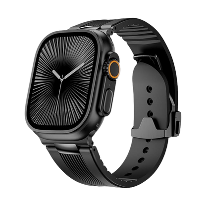 Luxury Velocity Ribbed Silicone Band By iSerieshub Compatible For Apple Watch