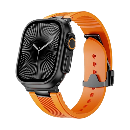 Luxury Velocity Ribbed Silicone Band By iSerieshub Compatible For Apple Watch