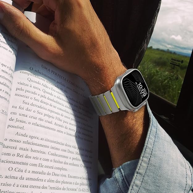 Luxury Titanium Dual Layer Silicone Magnetic Link Bands By Iserieshub Compatible For Apple Watch