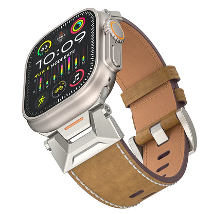 Luxury Armor Leather Bands By iSerieshub Compatible For iWatch