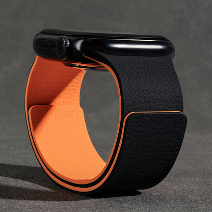 Premium Litchi Silicone Magnetic Loop By iSerieshub Comaptible For Apple Watch
