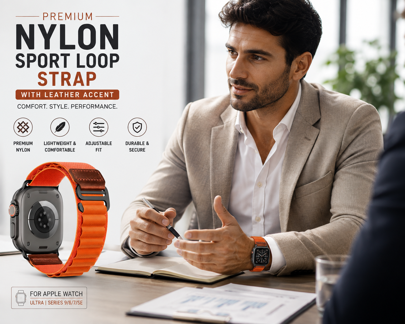 Premium Alpine Leather Loop By iSerieshub Compatible For Apple Watch