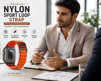 Premium Alpine Leather Loop By iSerieshub Compatible For Apple Watch