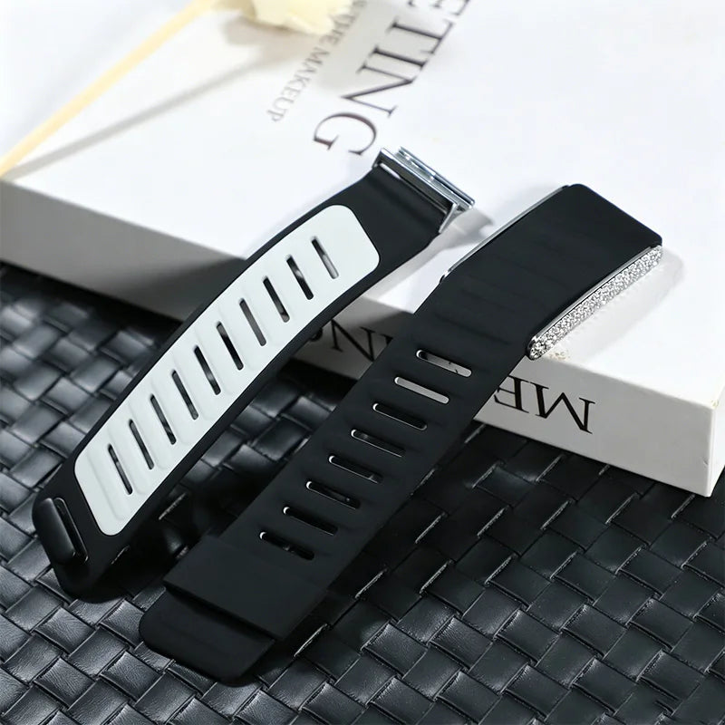Dual Color Silicone Sport Band Compatible with WHOOP 5.0 One, Peak & Life/MG – Soft Waterproof Replacement Strap
