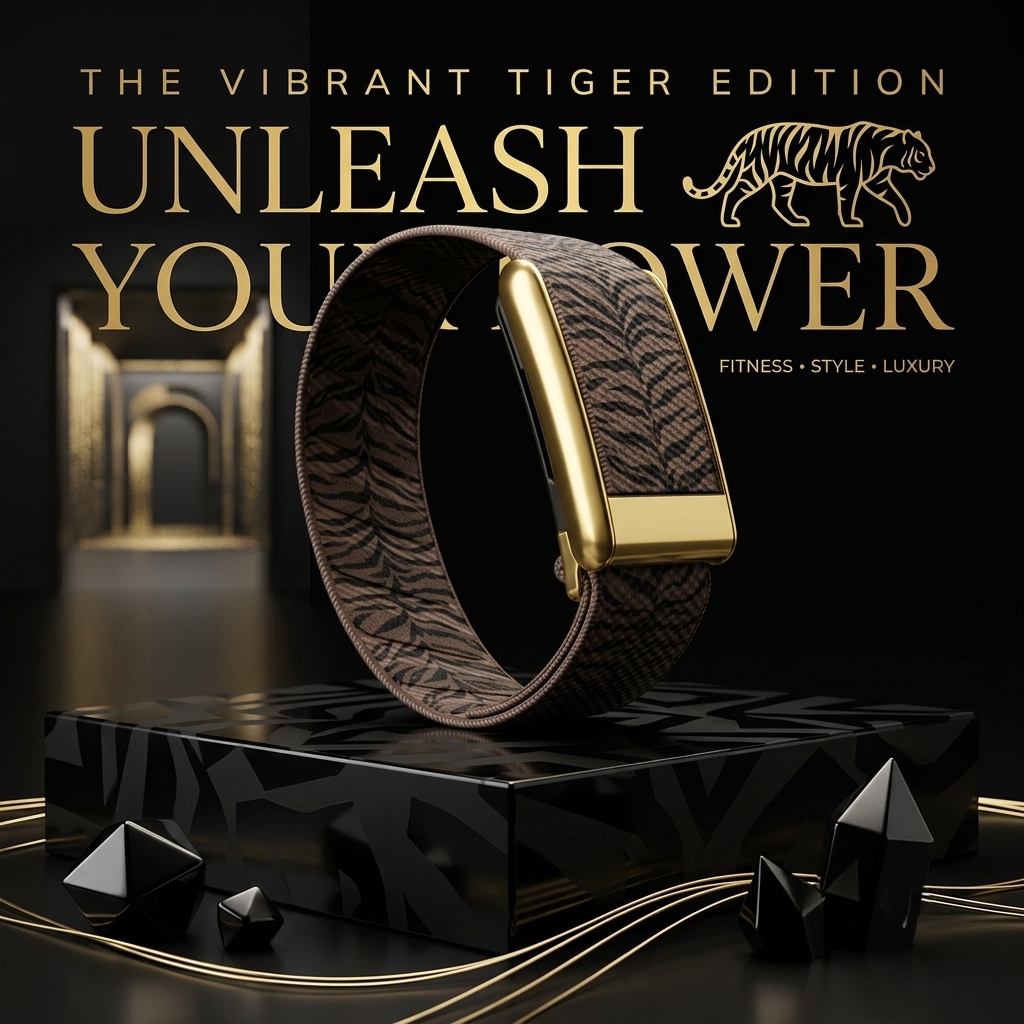 Luxury Vibrant Tiger Edition Elastic Woven Nylon Band for WHOOP 5.0