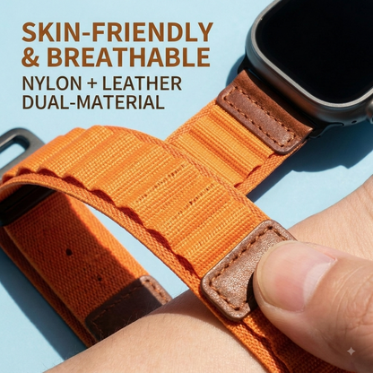 Premium Alpine Leather Loop By iSerieshub Compatible For Apple Watch