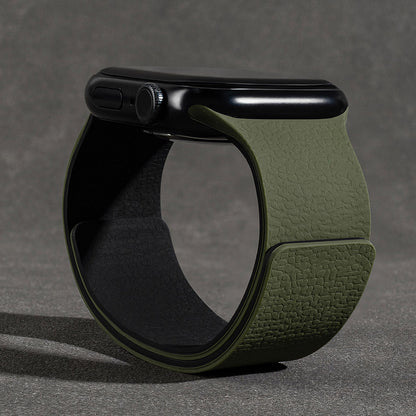 Premium Litchi Silicone Magnetic Loop By iSerieshub Comaptible For Apple Watch