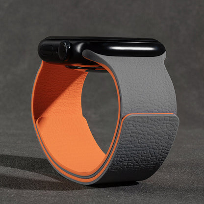 Premium Litchi Silicone Magnetic Loop By iSerieshub Comaptible For Apple Watch
