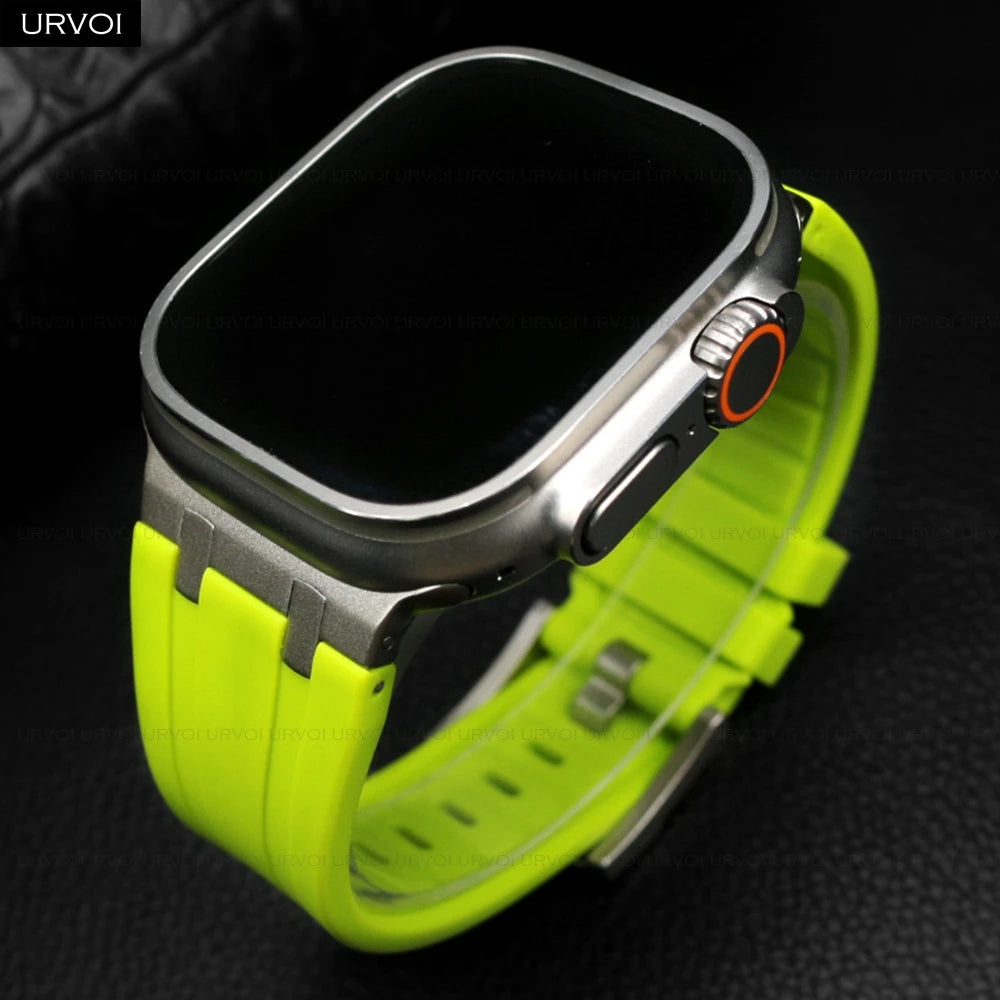 Luxury Neon Green AP Style Sports Bands By iSerieshub Compatible For iWatch