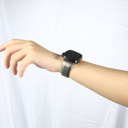 Luxury Titanium Curved Sliding Steel Straps By iSerieshub Compatible For Apple Watch