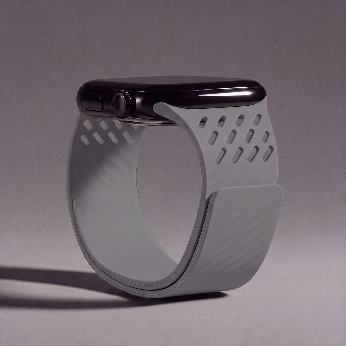 Breathable Litchi Magnetic Silicone Strap for Apple Watch