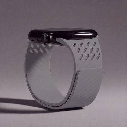Breathable Litchi Magnetic Silicone Strap for Apple Watch