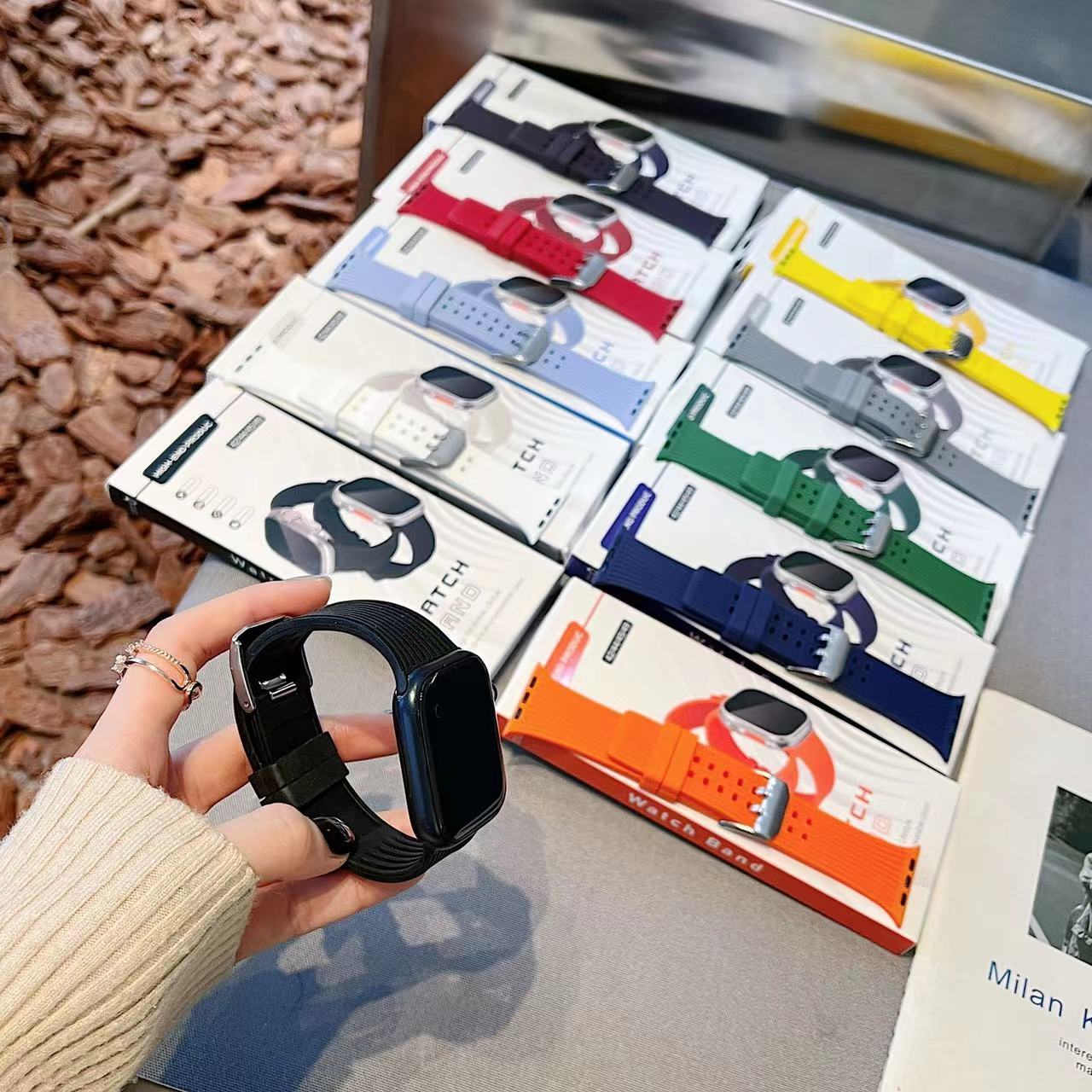 Premium Skin Soft Silicone Straps by iSeriesub Compatible For iWatch