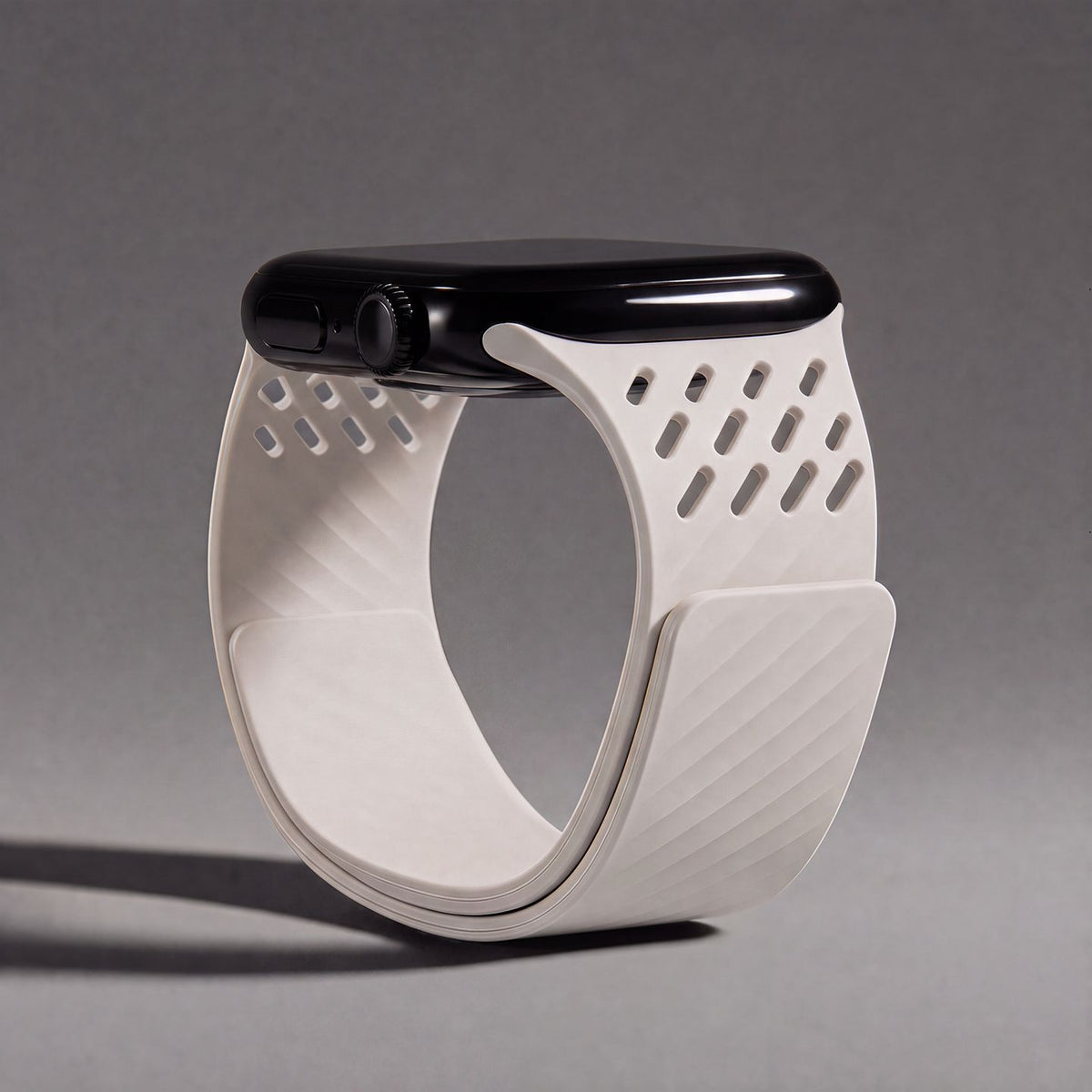 Breathable Litchi Magnetic Silicone Strap for Apple Watch