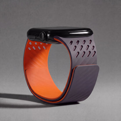 Breathable Litchi Magnetic Silicone Strap for Apple Watch