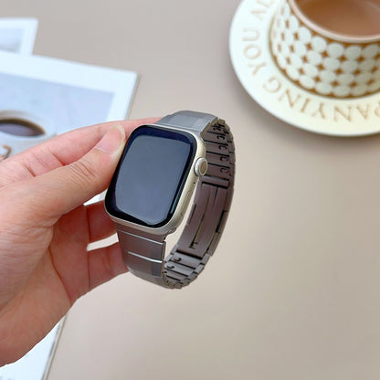 Luxury Titanium Curved Sliding Steel Straps By iSerieshub Compatible For Apple Watch