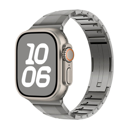 Luxury Titanium Curved Sliding Steel Straps By iSerieshub Compatible For Apple Watch