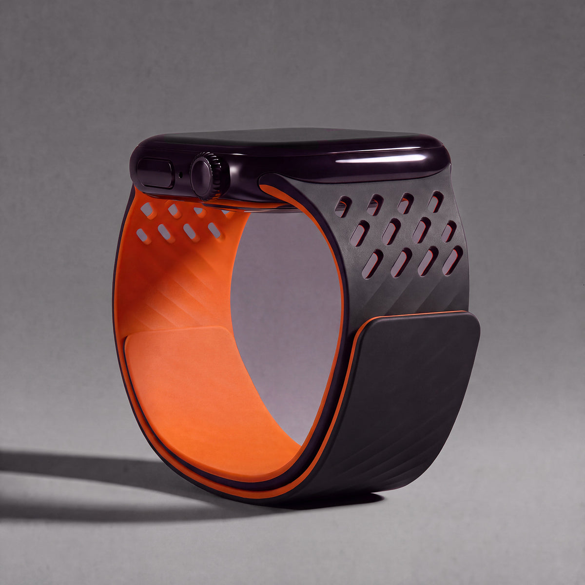 Breathable Litchi Magnetic Silicone Strap for Apple Watch