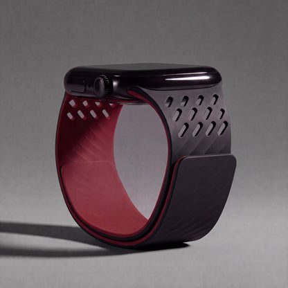 Breathable Litchi Magnetic Silicone Strap for Apple Watch