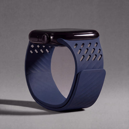 Breathable Litchi Magnetic Silicone Strap for Apple Watch