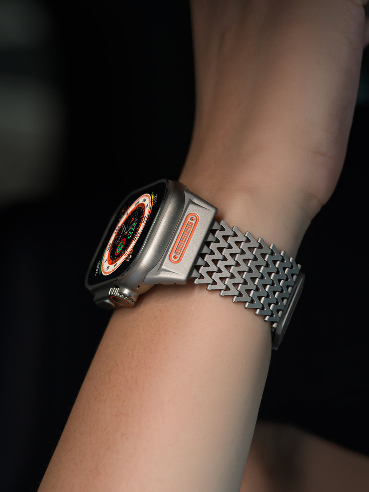 Milanese CNC Steel Shark Mesh Band for Apple Watch