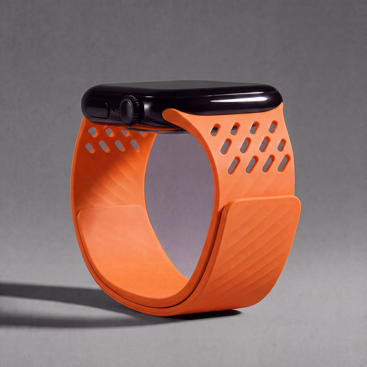 Breathable Litchi Magnetic Silicone Strap for Apple Watch