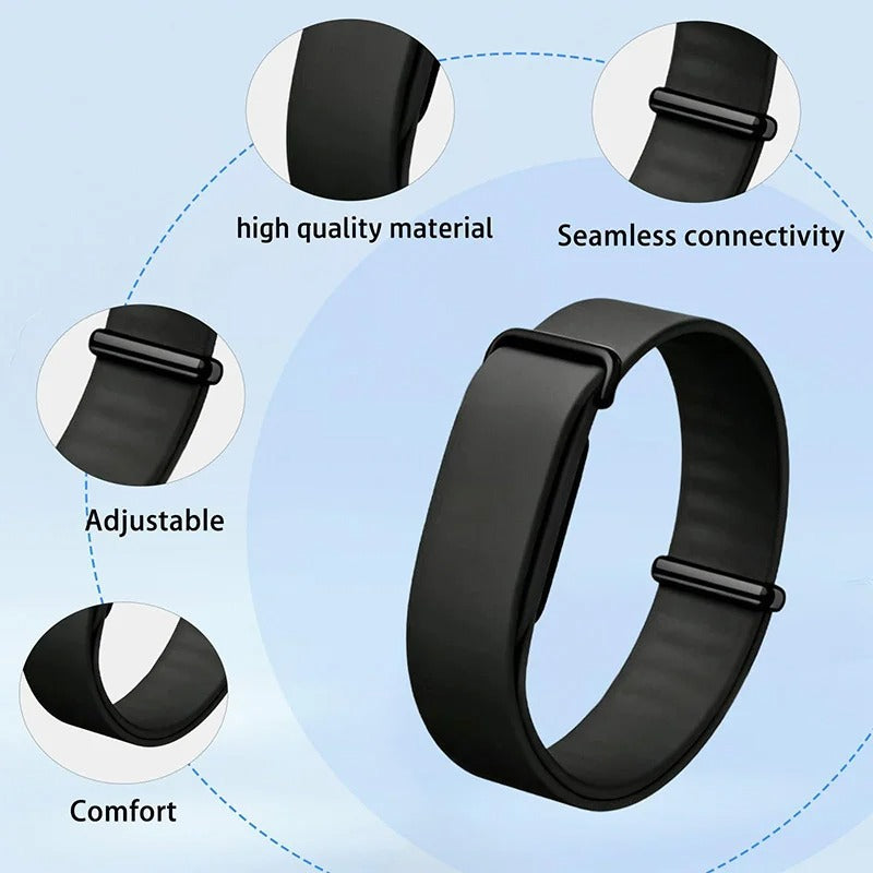 Premium Silicone Adjustable Slider Buckle Band for Google Fitbit Air
