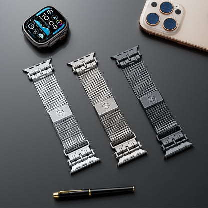 Luxury Titanium Armor Milanese Magnetic Loop By iSerieshub For Apple Watch
