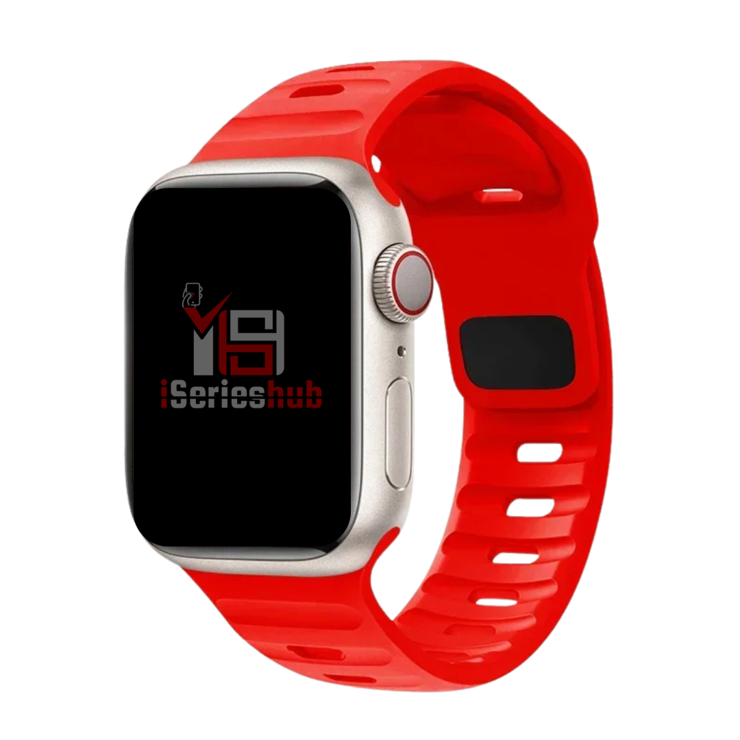 Premium Silicone Stylish Sports Bands By iSeriesHub Compatible For iWatch