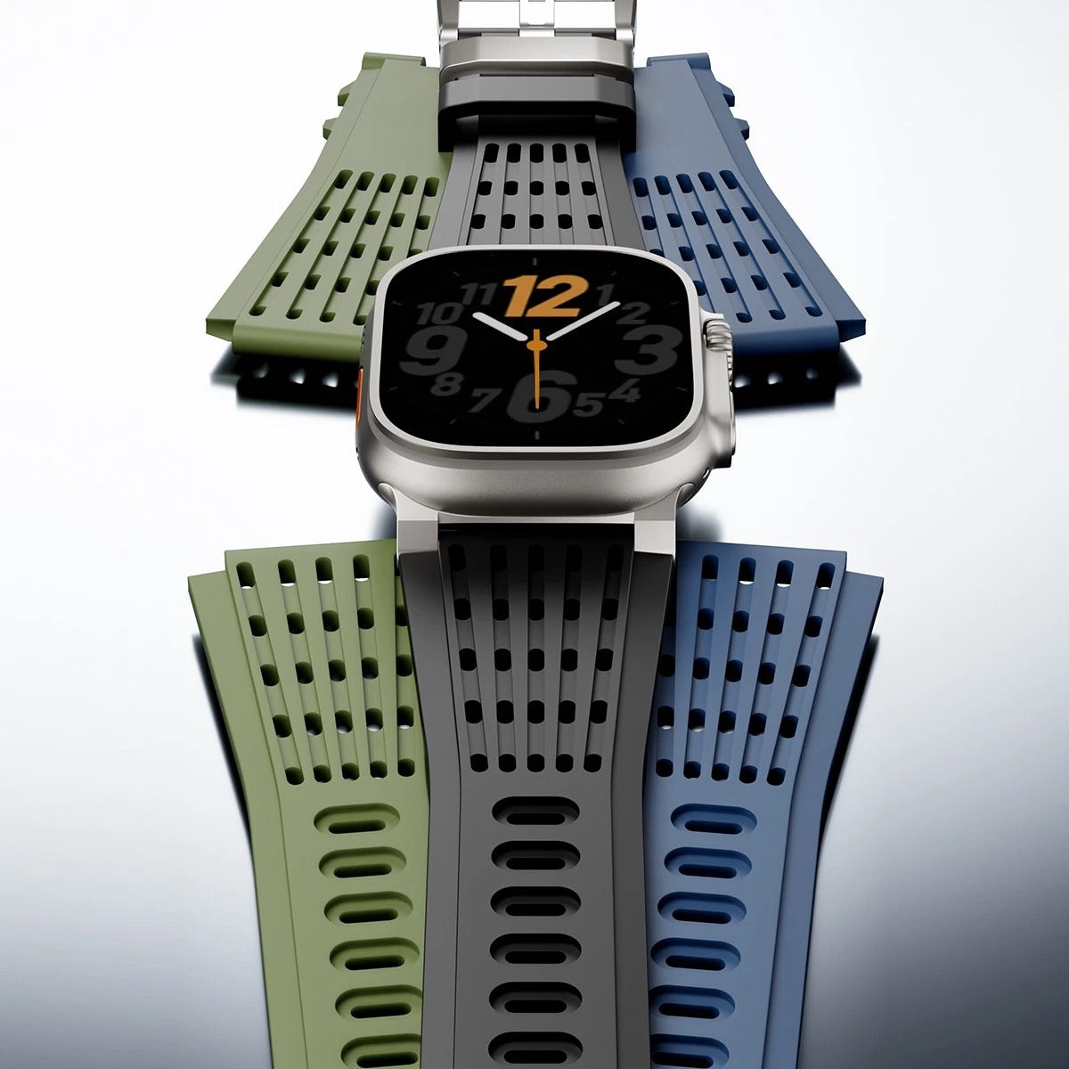 Luxury Ultra Wide Ventilated Sports Bands By iSerieshub Compatible For Apple Watch