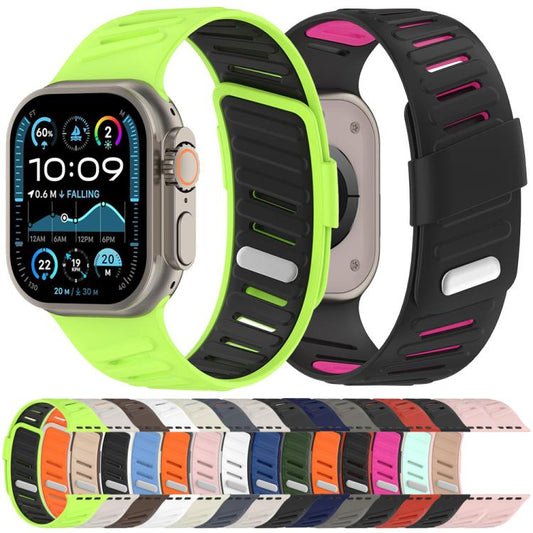 Premium Whoop Design Silicone Magnetic Loop By iSerieshub Compatible For Apple Watch