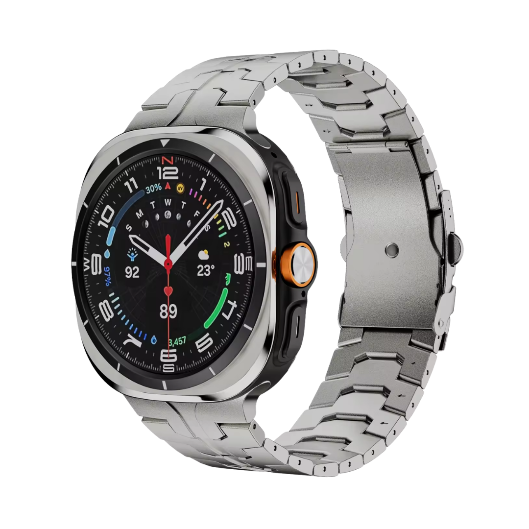 Luxury Titanium Wingtip Band By iSerieshub for Samsung Galaxy Watch Ultra 47mm