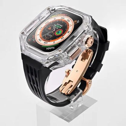 49MM Luxury Modification Glacier Case With Transparent Straps For iWatch
